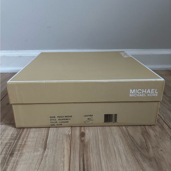 Michael Kors Peggy Wedge Heels in Luggage - Picture 10 of 10
